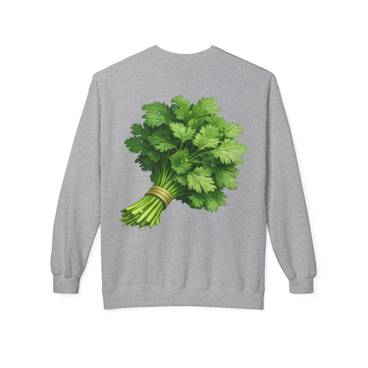 Cilantro Crewneck Sweatshirt — Back Graphic | Market Fresh Collection