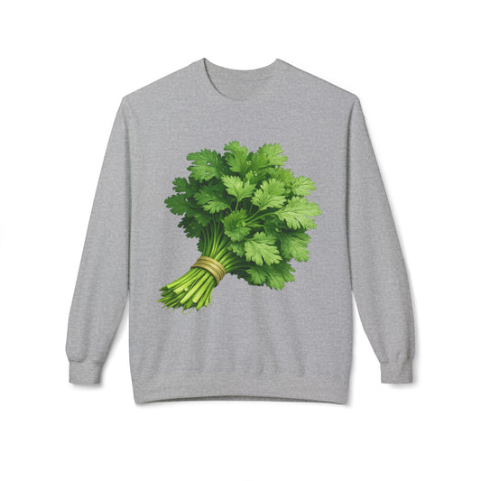 Cilantro Crewneck Sweatshirt — Front and Back Print | Market Fresh Collection