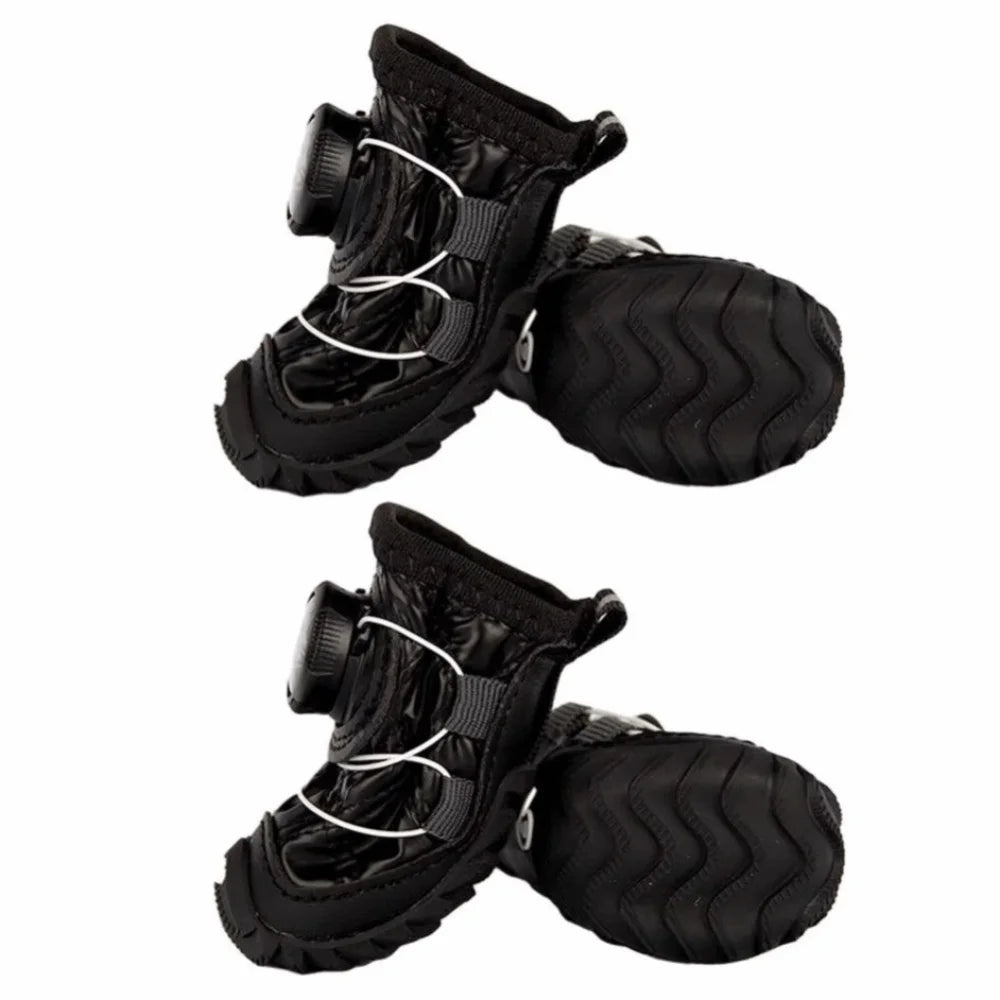 Botas para Perro con Ajuste de Perilla y Forro Suave – 4 Piezas