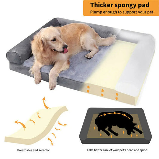 Cama Ortopédica Premium para Perros Grandes y Extra Grandes