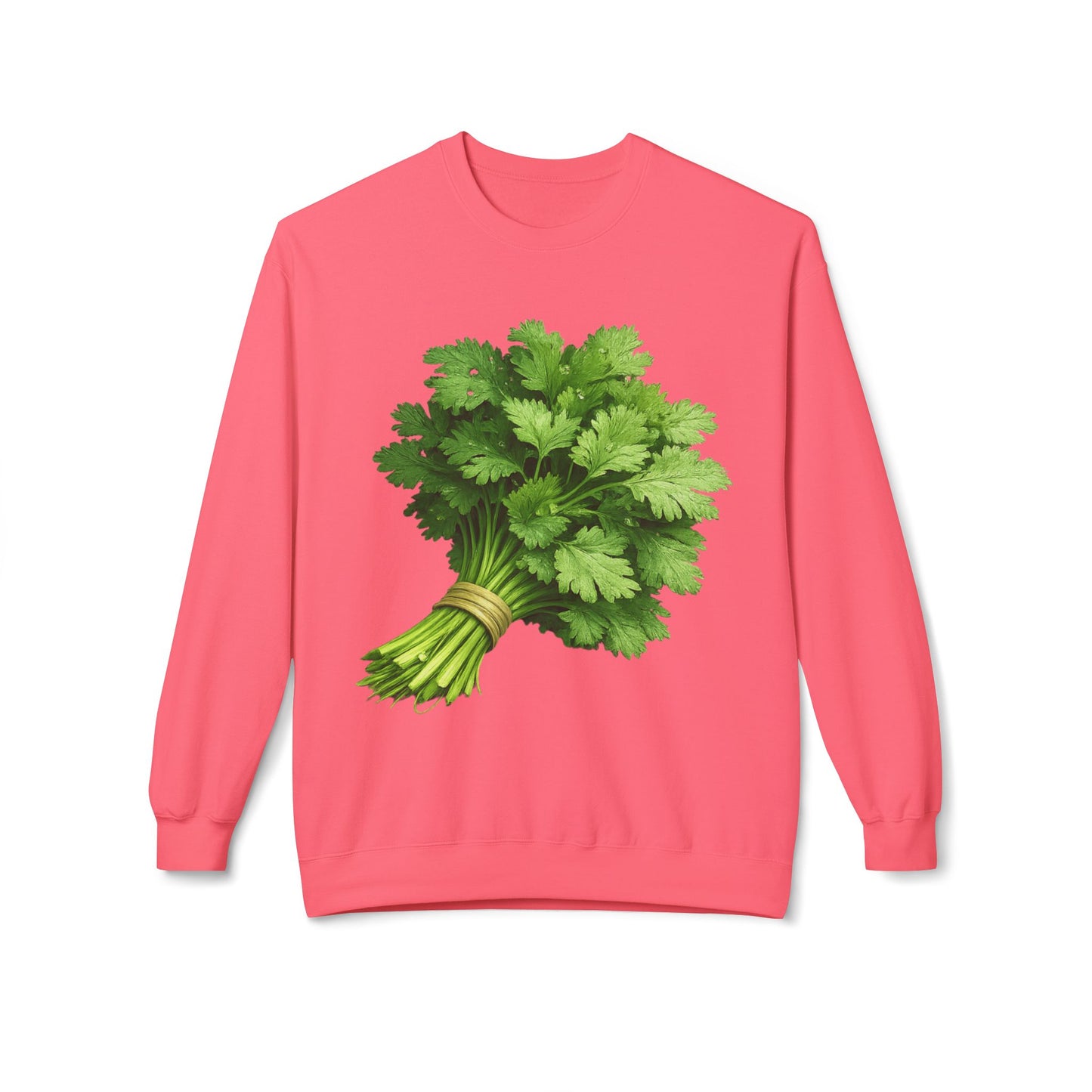 Cilantro Crewneck Sweatshirt — Front Graphic | Market Fresh Collection