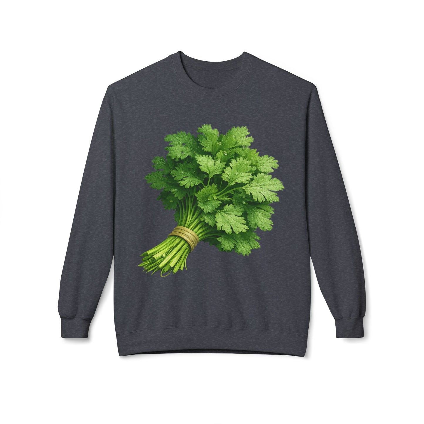 Cilantro Crewneck Sweatshirt — Front Graphic | Market Fresh Collection