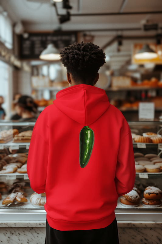 Serrano Chili Graphic Hoodie — Back Print | Market Fresh Collection