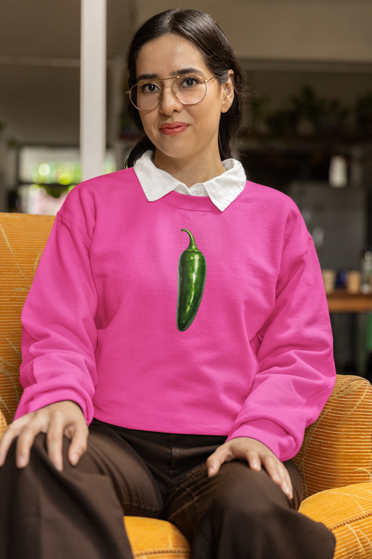 Jalapeño Pepper Crewneck Sweatshirt — Front Graphic | Market Fresh Collection