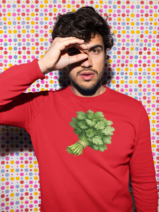 Cilantro Crewneck Sweatshirt — Front Graphic | Market Fresh Collection