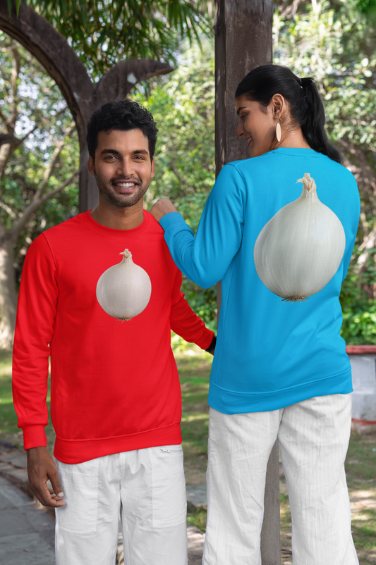 Onion Crewneck Sweatshirt — front and Back Print | Market Fresh Collection