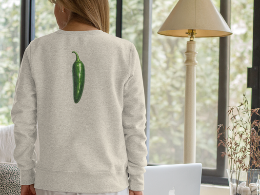 🌶️Jalapeño Pepper Sweatshirt — Back Graphic | Market Fresh Collection
