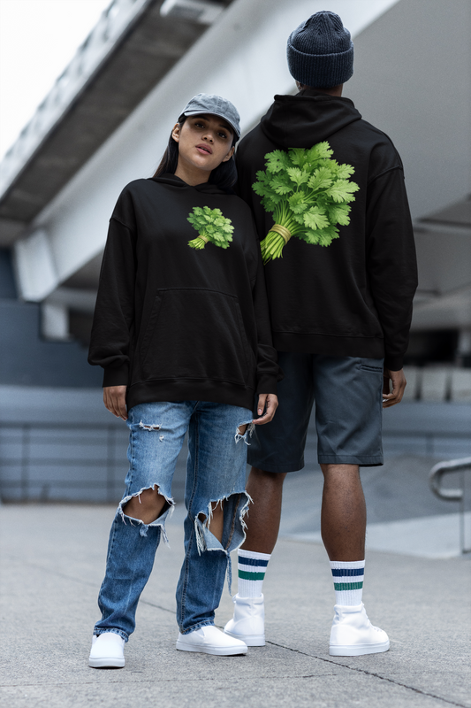 Cilantro Graphic Hoodie — Front and Back Print | Market Fresh Collection