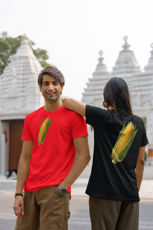 Corn Graphic T-Shirt — Front & Back Print | Market Fresh Collection