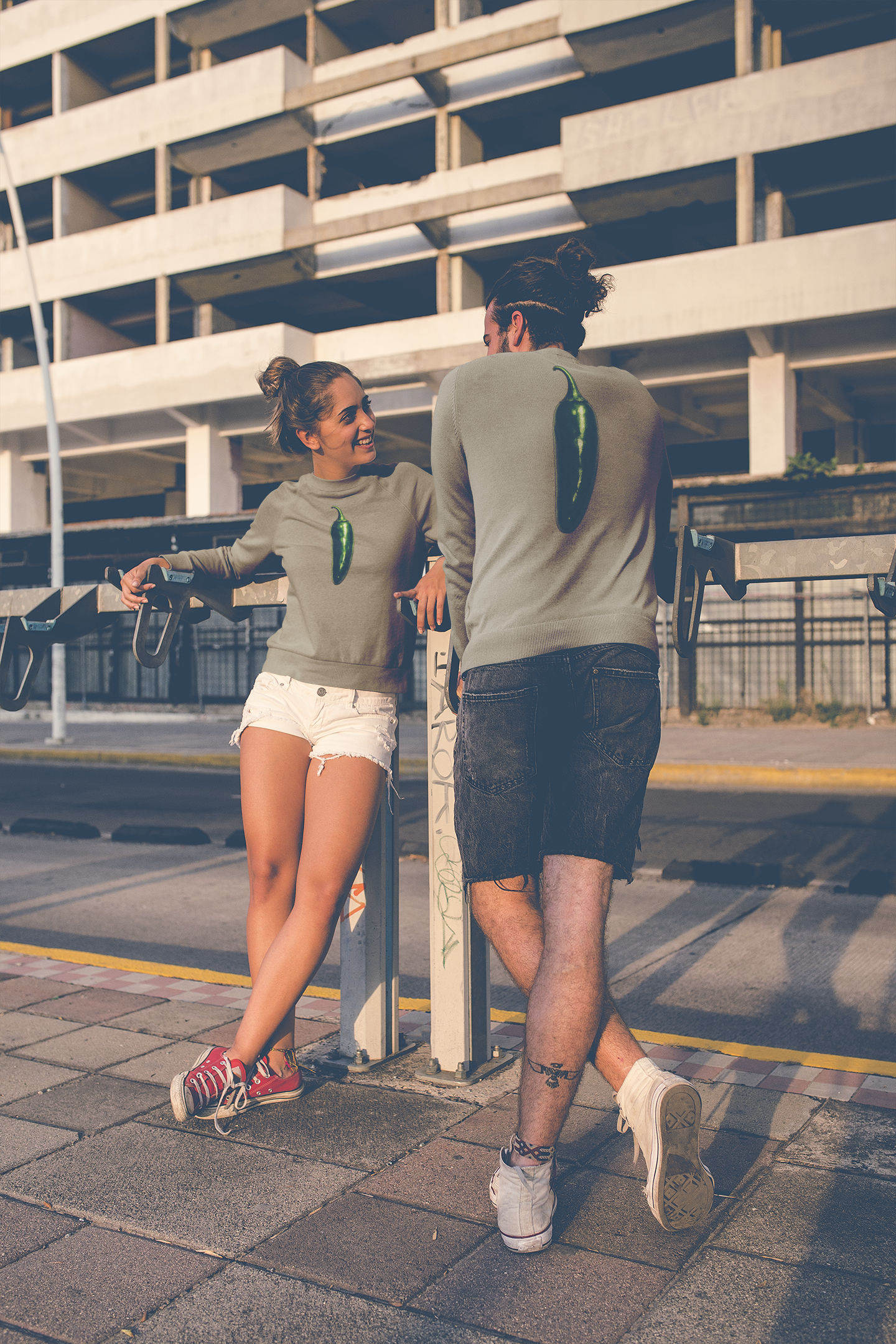 Jalapeño 🌶️Crewneck sweatshirt — Front & Back Graphic (Market Fresh)