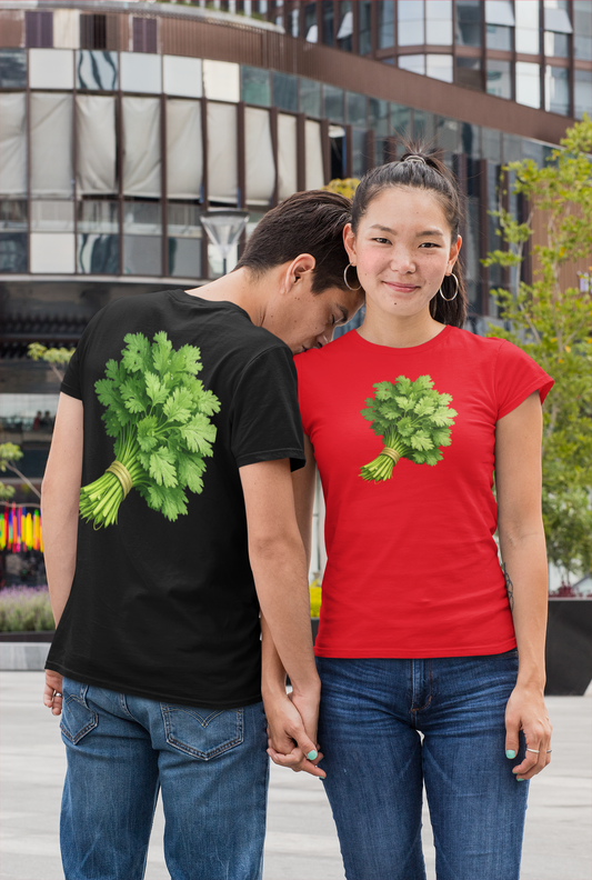 Cilantro Graphic T-Shirt — Front & Back Print | Market Fresh Collection