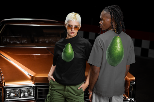 Avocado Graphic T-Shirt — Front & Back Print | Market Fresh Collection