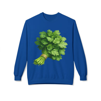 Cilantro Crewneck Sweatshirt — Front Graphic | Market Fresh Collection