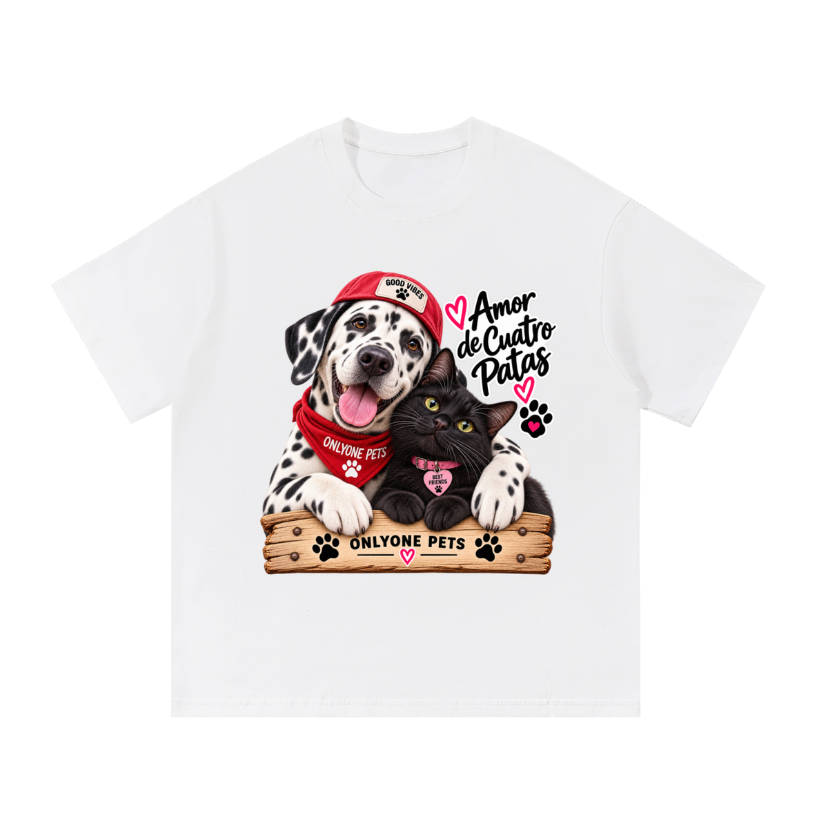 Camiseta 100% Algodón “Amor de Cuatro Patas” – OnlyOne Pets