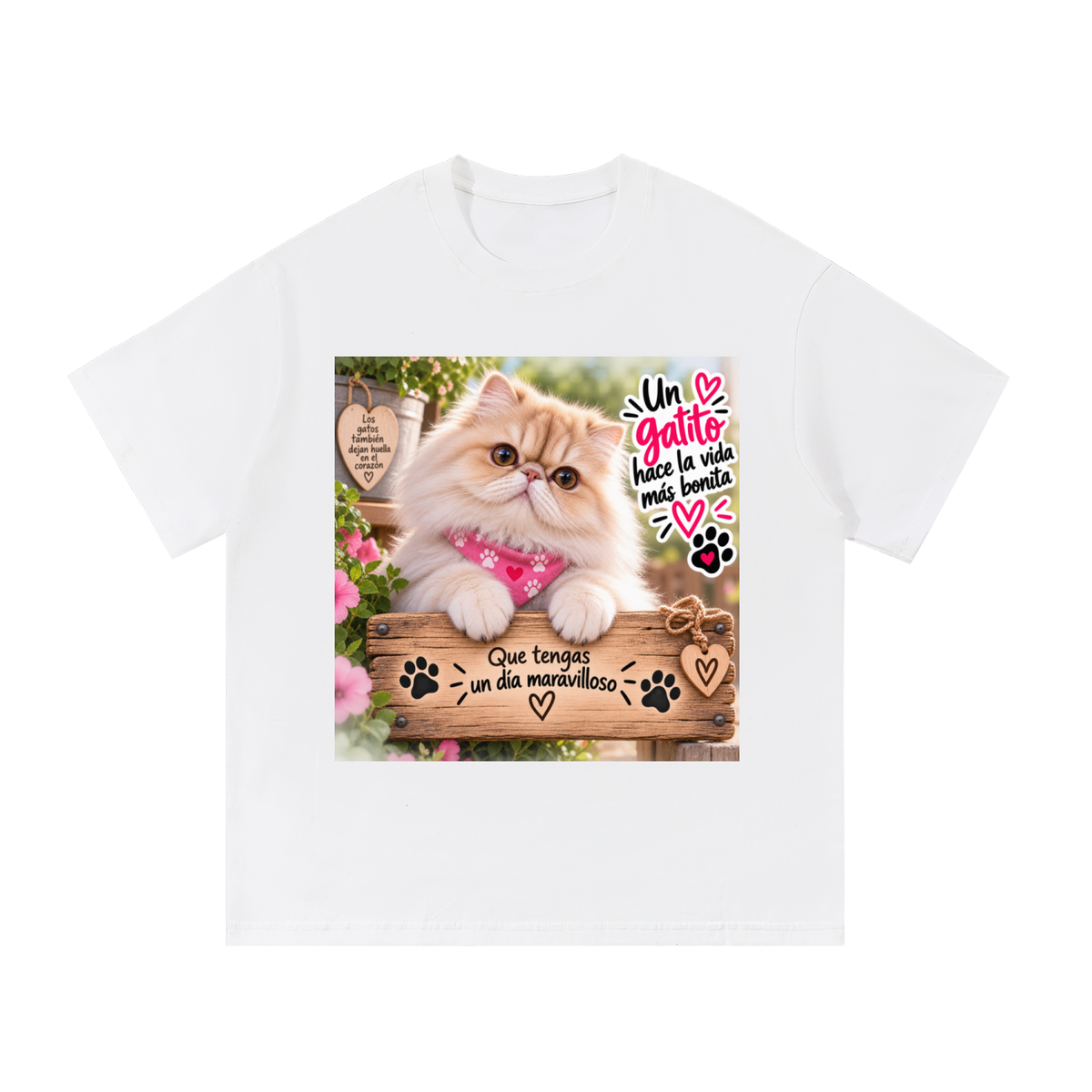 Camiseta 100% Algodón para Amantes de los Gatos – Diseño Original