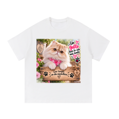 Camiseta 100% Algodón para Amantes de los Gatos – Diseño Original