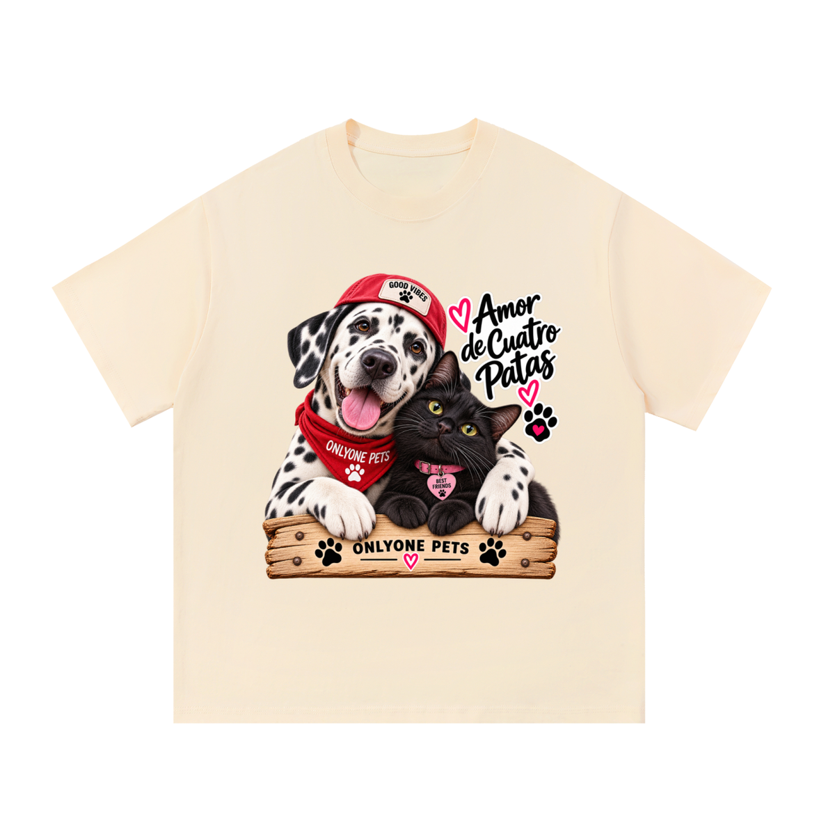 Camiseta 100% Algodón “Amor de Cuatro Patas” – OnlyOne Pets