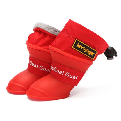 Botas para Perro con Forro Cálido y Suela Antideslizante – 4 Piezas