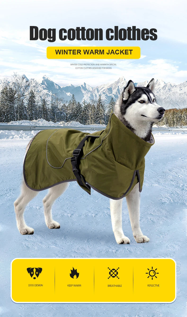 Chubasquero Abrigo de Invierno para Perros Medianos y Grandes