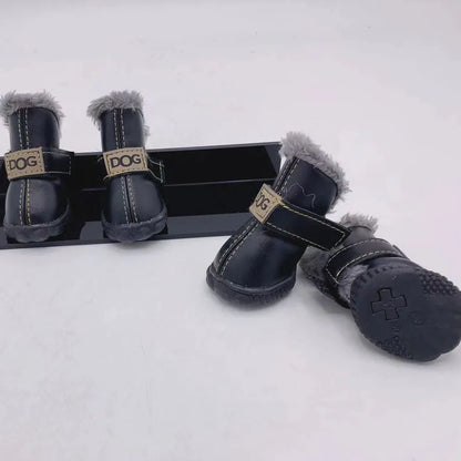 Botas de Invierno para Perro con Felpa y Suela de Caucho – Juego de 4