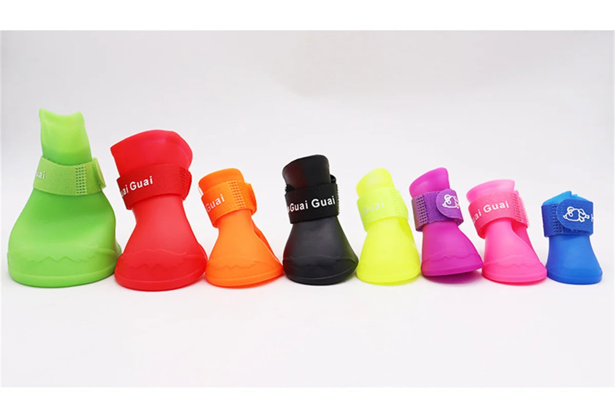 Botas de Goma Antideslizantes para Perros – 4 Piezas
