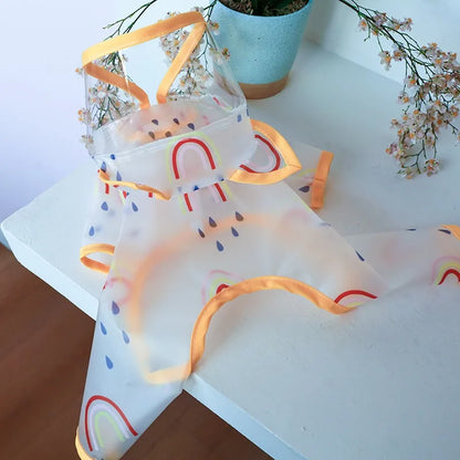Chubasquero Transparente con Capucha para Perro Pequeño