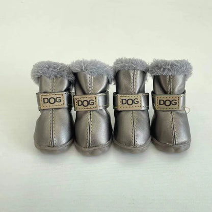 Botas de Invierno para Perro con Felpa y Suela de Caucho – Juego de 4