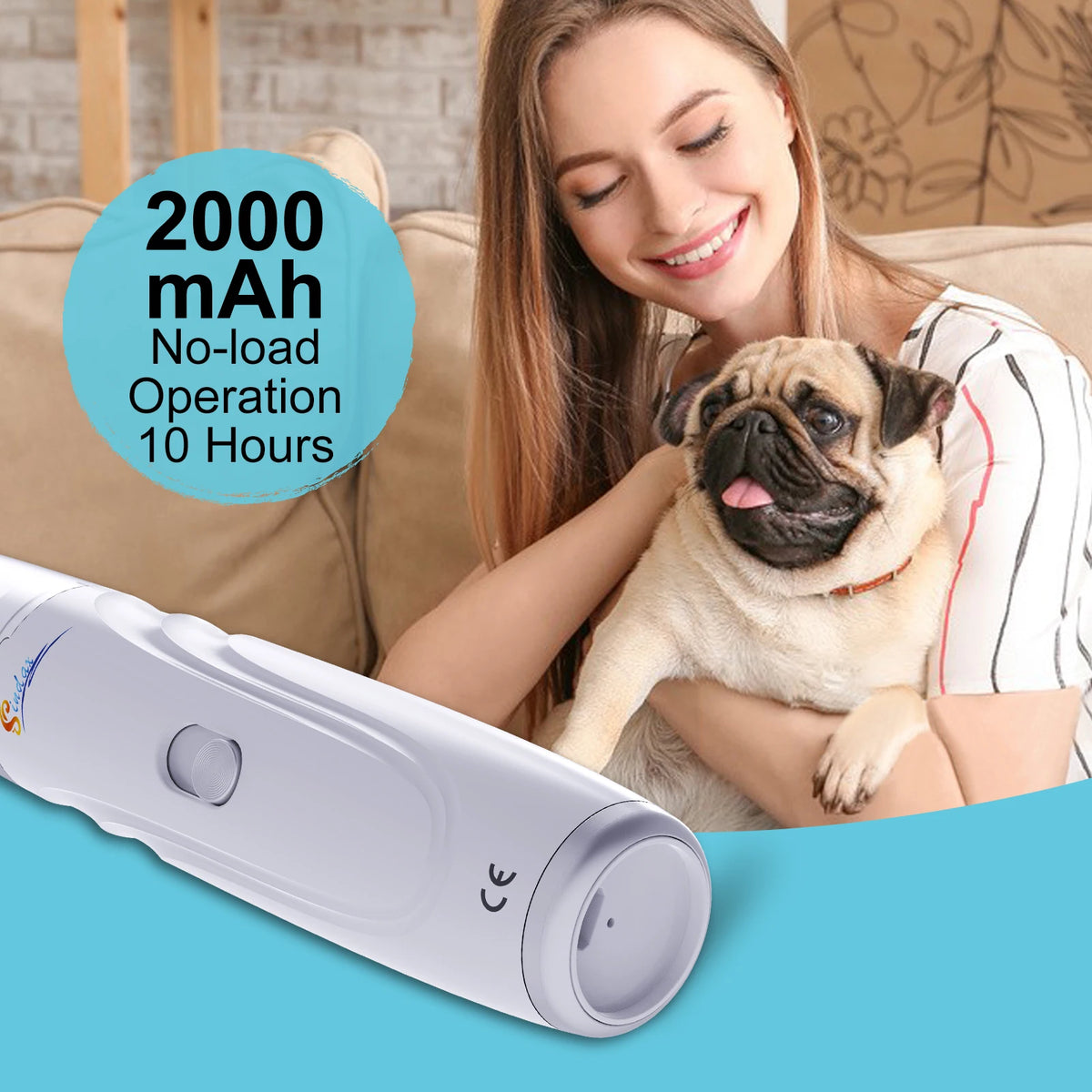 Lima Eléctrica para Uñas de Mascotas – Recargable por USB y Silenciosa