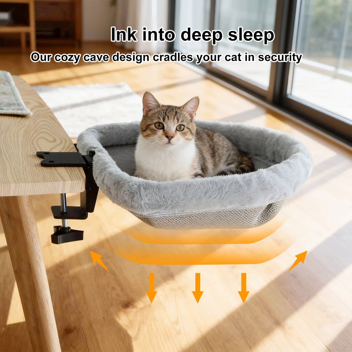Cama de Escritorio para Gatos Plegable – Espacio Cómodo y Ahorra Espacio