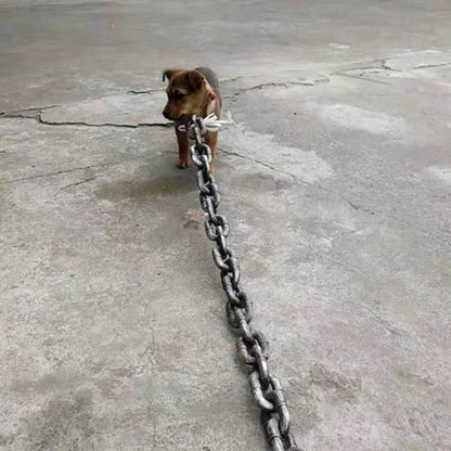 Correa (SOLO LA CADENA) Cadena de Hierro Simulada para Perros – Diseño Grueso y Resistente