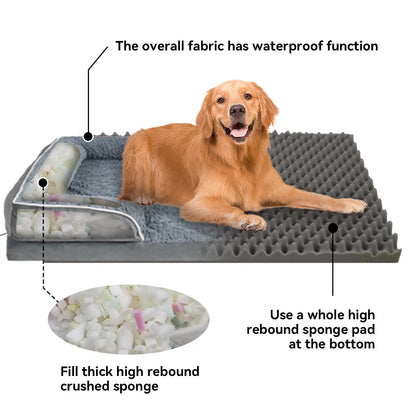 Cama Ortopédica para Perros – Espuma de Soporte, Bordes Elevados y Base Antideslizante