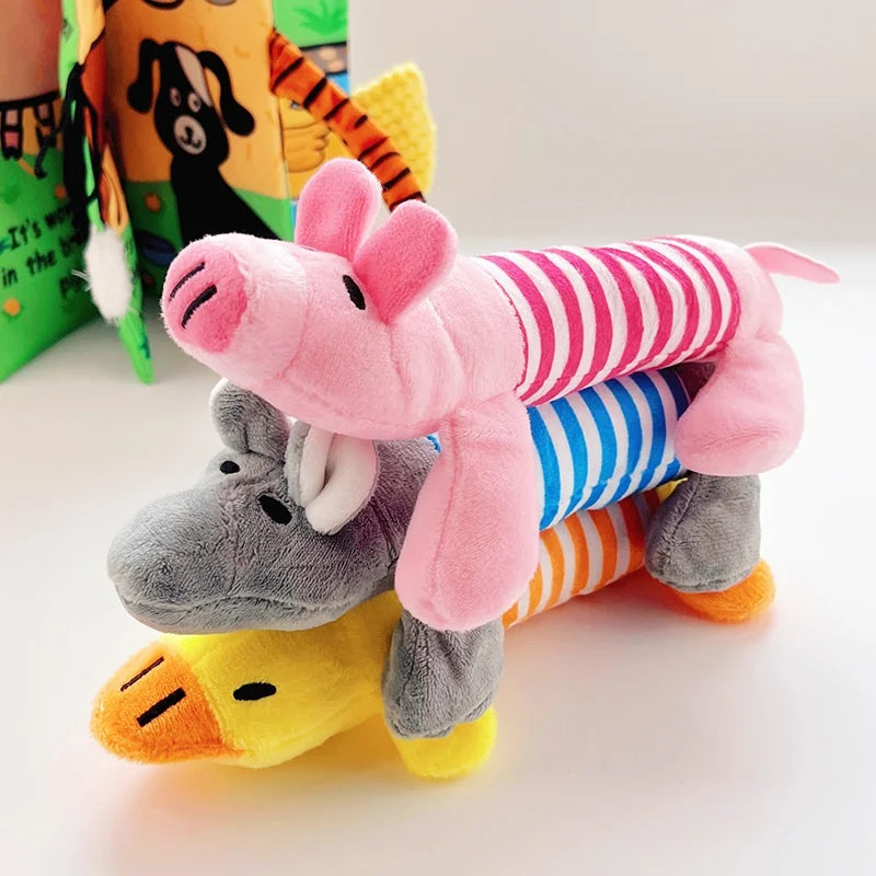Juguete de Peluche para Perros con Chirrido, Juguete para Masticar y Buscar