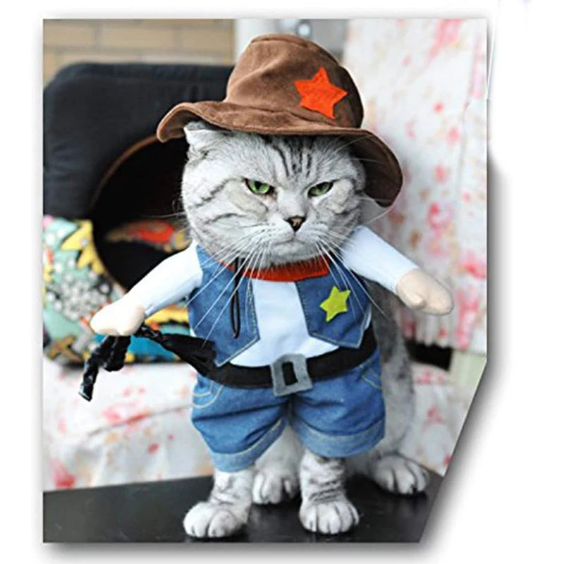 Disfraz de Vaquero para Gatos - Traje Divertido Estilo Occidental