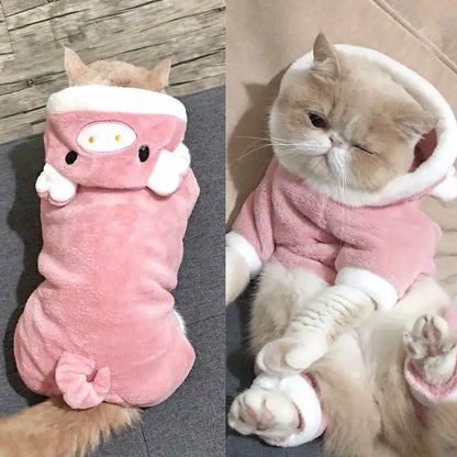 Disfraz Polar con Capucha para Perros y Gatos - Diseño Animal (Dinosaurio, Tigre, Cerdito)