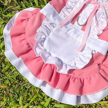 Vestido para Mascotas – Volante Azul, Ideal para Halloween y Fiestas