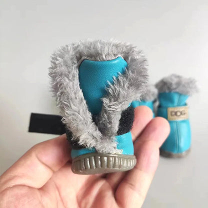 Botas de Invierno para Perro con Felpa y Suela de Caucho – Juego de 4