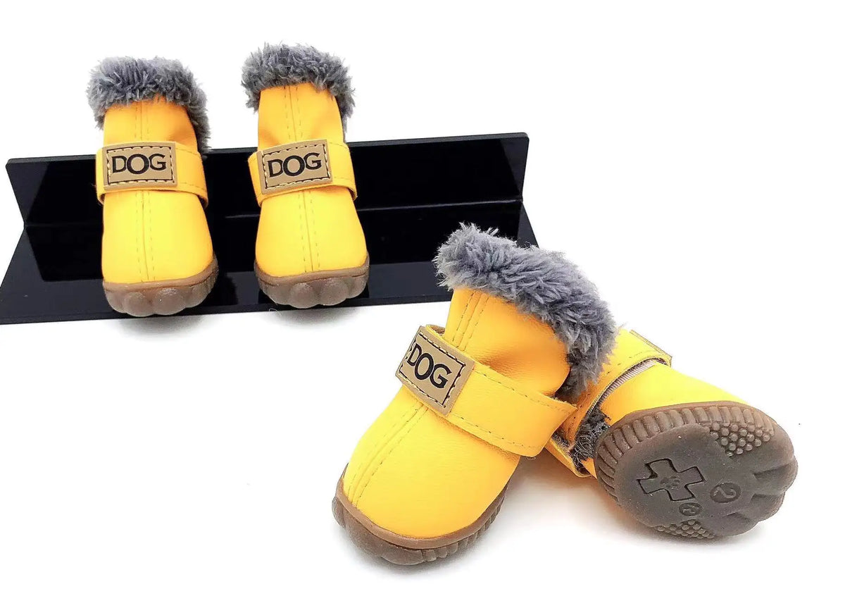Botas de Invierno para Perro con Felpa y Suela de Caucho – Juego de 4