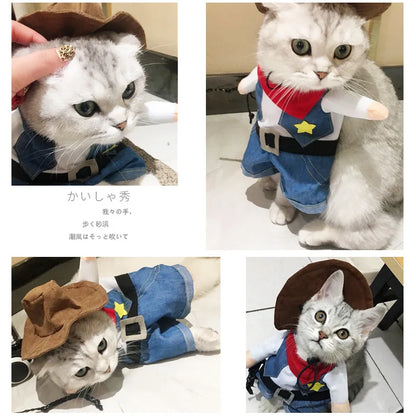 Disfraz de Vaquero para Gatos - Traje Divertido Estilo Occidental