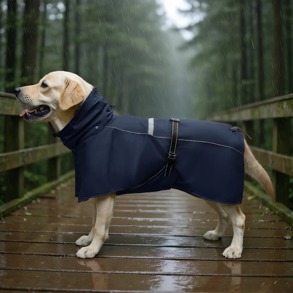 Chubasquero de Doble Capa con Capucha Desmontable para Perro