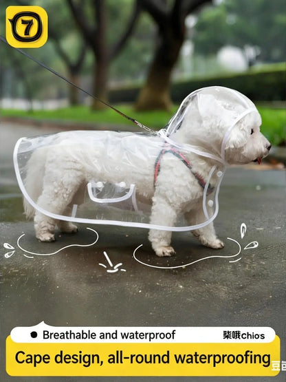 Chubasquero Transparente Ligero para Perro