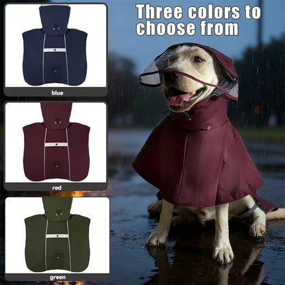 Chubasquero de Doble Capa con Capucha Desmontable para Perro