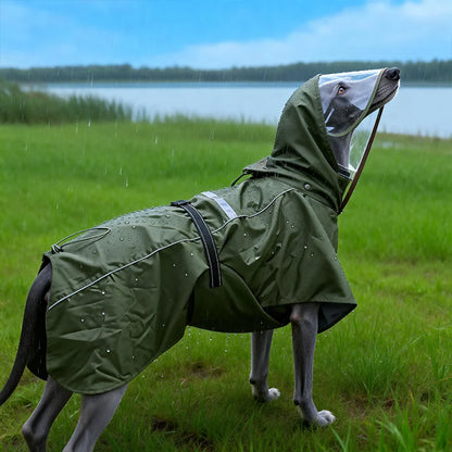 Chubasquero de Doble Capa con Capucha Desmontable para Perro