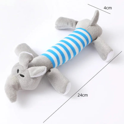 Juguete de Peluche Chirriante para Perro – Diseño de Hueso con Animalito