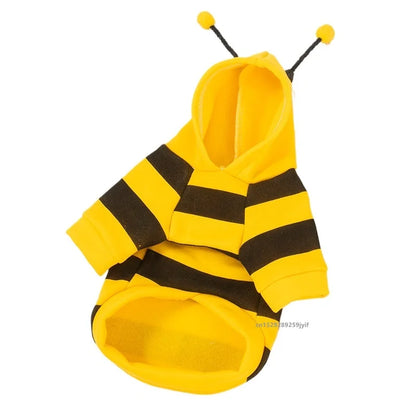 Disfraz de Abeja para Mascotas – Sudadera con Capucha, Fácil de Poner