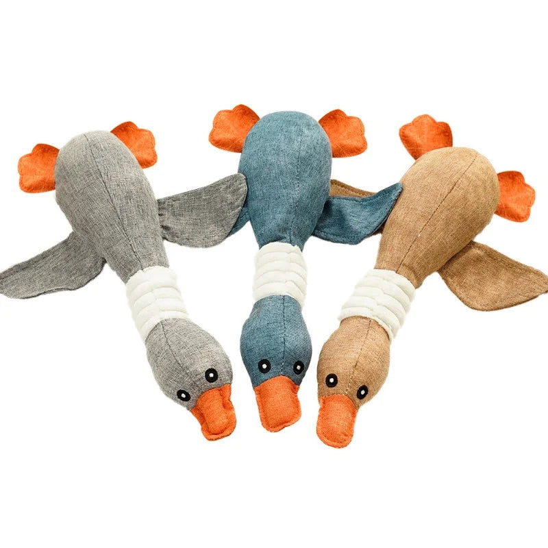 Juguete de Peluche Chirriante para Perro – Diseño de Hueso con Animalito
