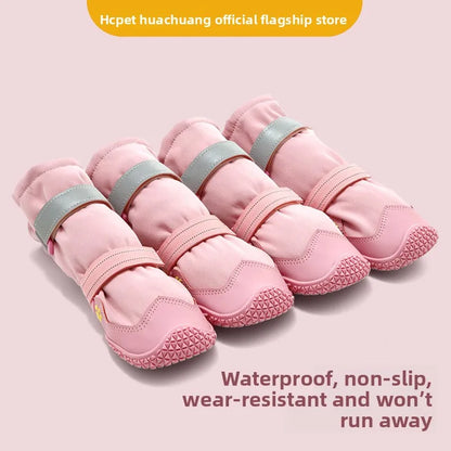 Botas Altas de Invierno para Perro con Interior Suave – 4 Piezas