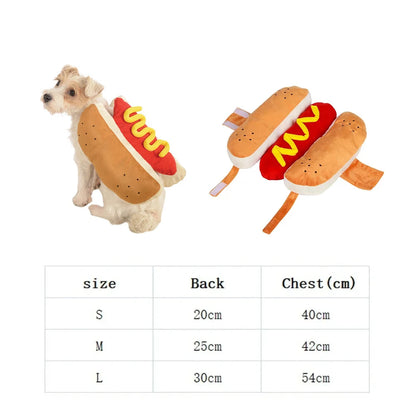 Disfraz de Hot Dog para Perros - Traje Divertido para Mascotas