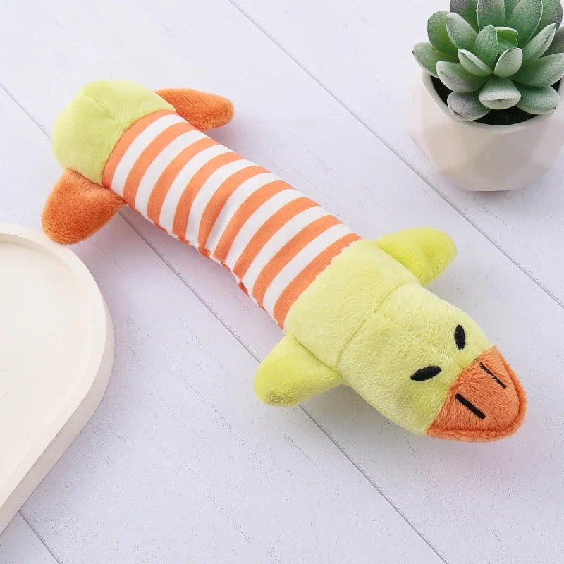 Juguete de Peluche Chirriante para Perro – Diseño de Hueso con Animalito