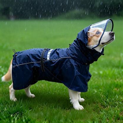 Chubasquero de Doble Capa con Capucha Desmontable para Perro