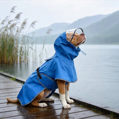 Chubasquero Reflectante con Capucha para Perros Medianos y Grandes